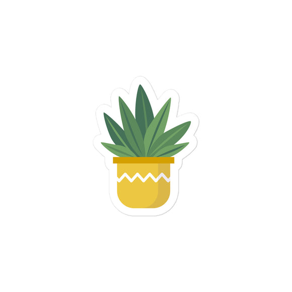 Potted Plant 3 Kiss Cut Sticker