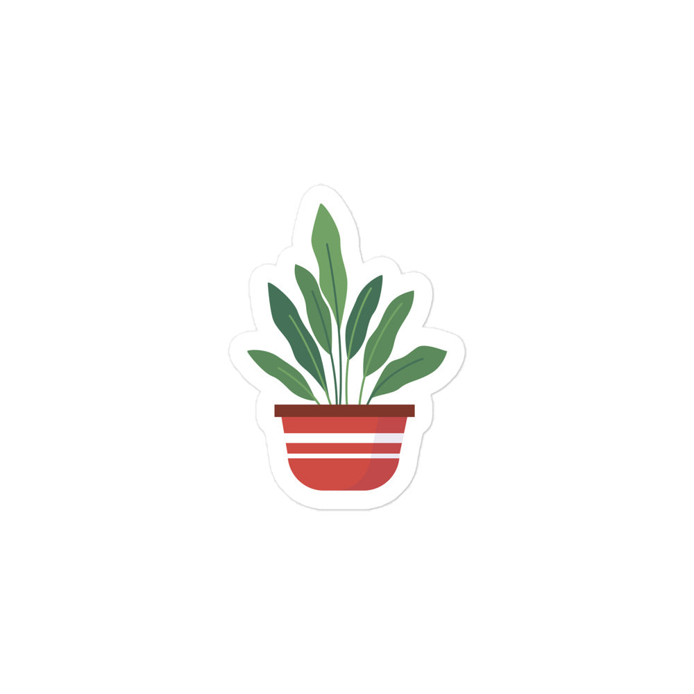 Potted Plant 1 Kiss Cut Sticker