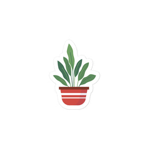 Potted Plant 1 Kiss Cut Sticker