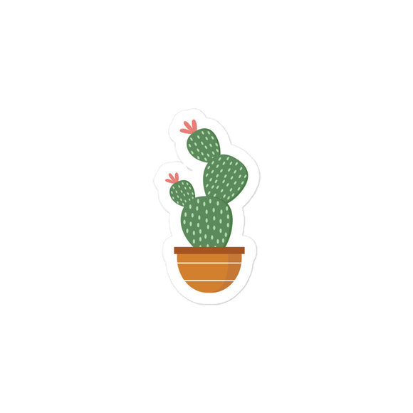Potted Cactus Kiss Cut Sticker
