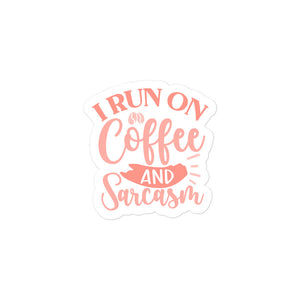 Coffee and Sarcasm Kiss Cut Sticker