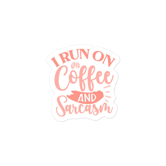 Coffee and Sarcasm Kiss Cut Sticker