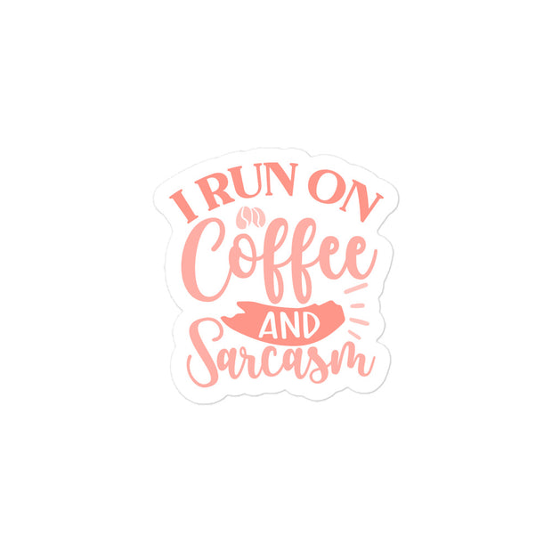 Coffee and Sarcasm Kiss Cut Sticker