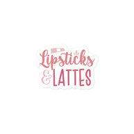 Lipsticks and Lattes Kiss Cut Sticker