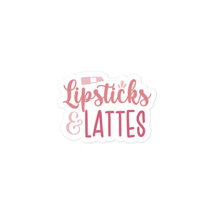 Lipsticks and Lattes Kiss Cut Sticker