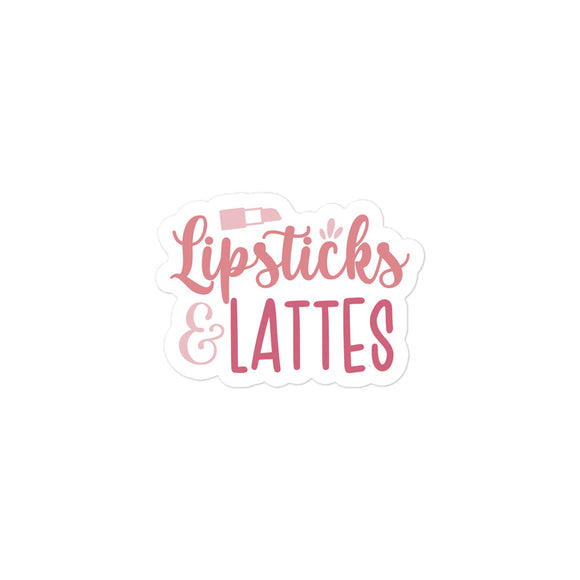 Lipsticks and Lattes Kiss Cut Sticker
