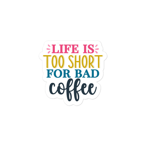 Bad Coffee Kiss Cut Sticker
