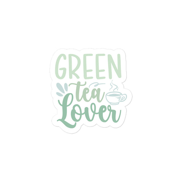 Green Tea Lover Kiss Cut Sticker