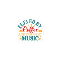 Coffee and Country Music Kiss Cut Sticker
