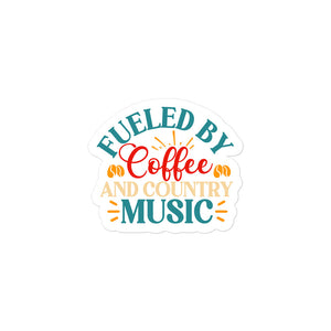 Coffee and Country Music Kiss Cut Sticker