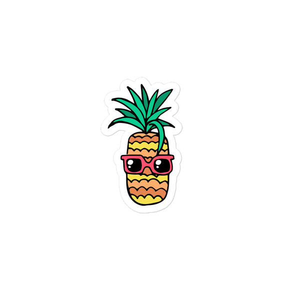 One Shady Pineapple Kiss Cut Sticker