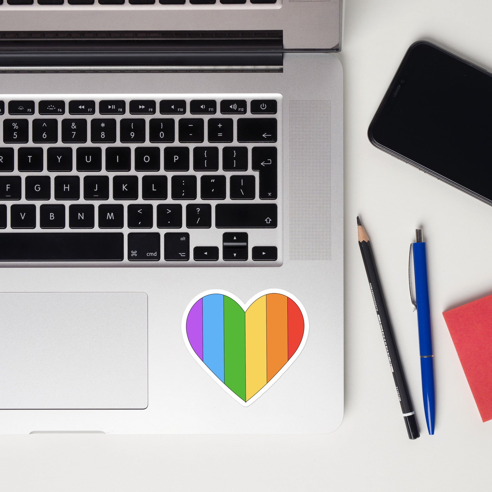 Pride Heart Kiss Cut Sticker