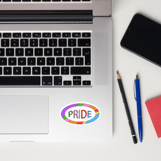 Oval Pride Kiss Cut Sticker