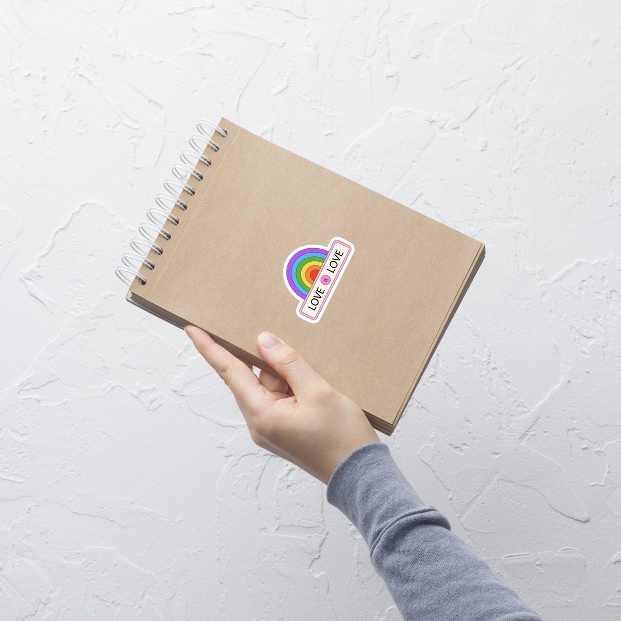 Love is Love Rainbow Kiss Cut Sticker