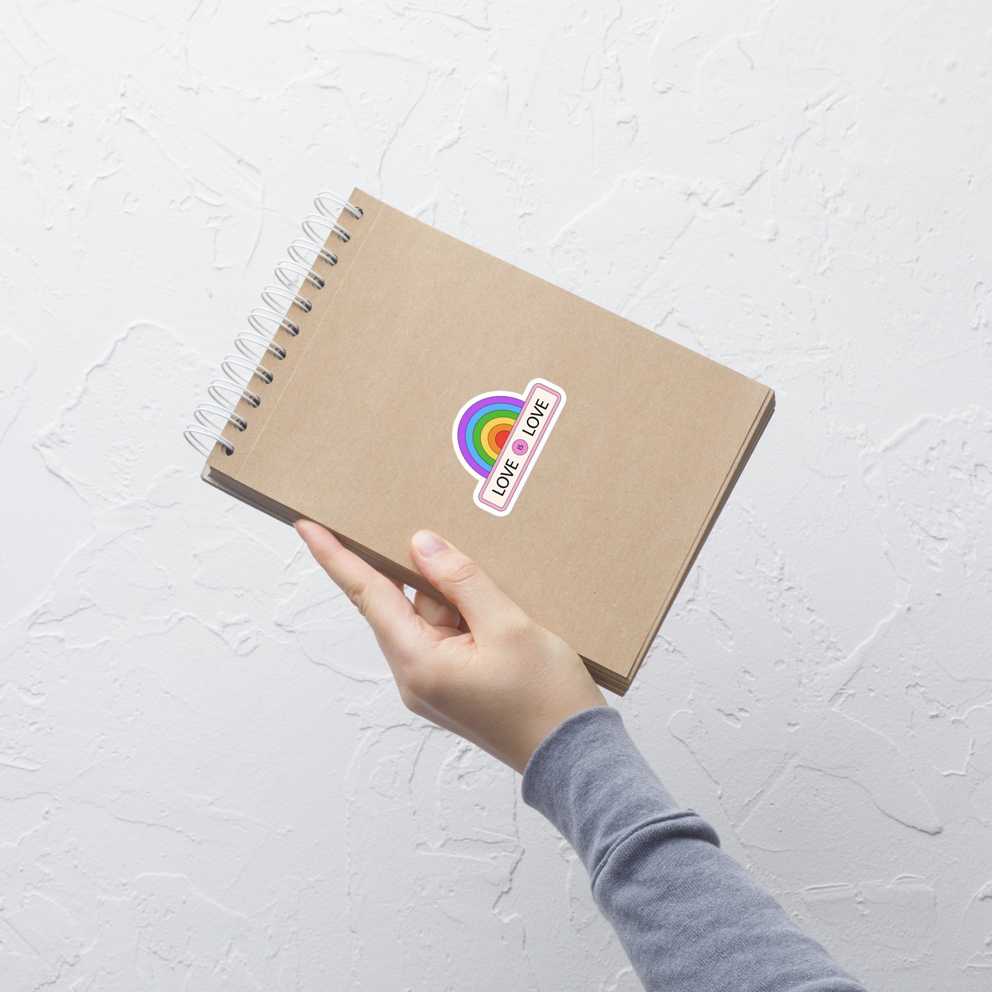 Love is Love Rainbow Kiss Cut Sticker