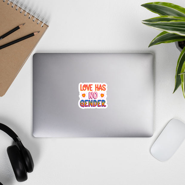 Love Has No Gender Kiss Cut Sticker