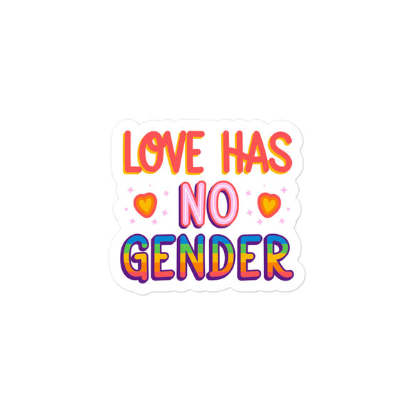 Love Has No Gender Kiss Cut Sticker