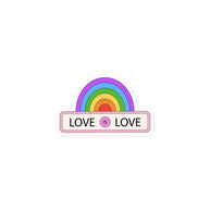 Love is Love Rainbow Kiss Cut Sticker