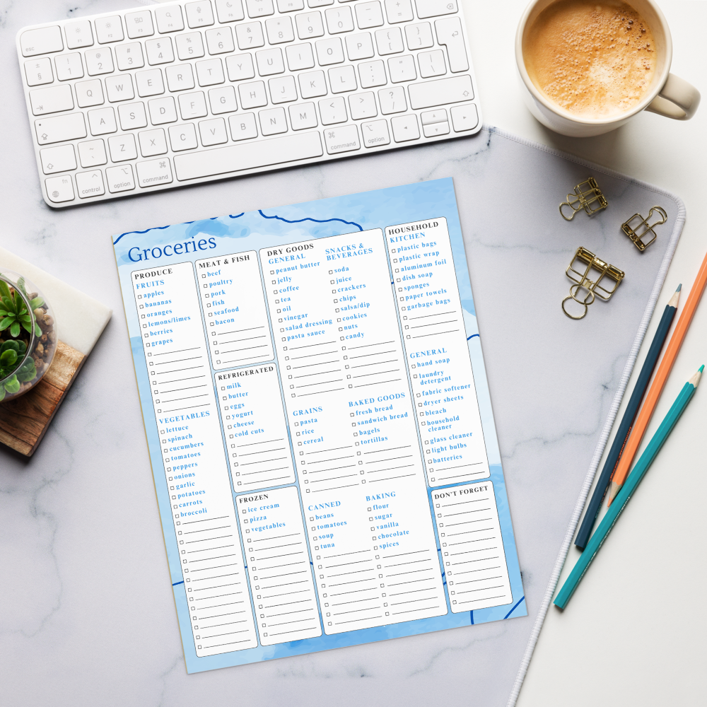 Grocery List Notepad