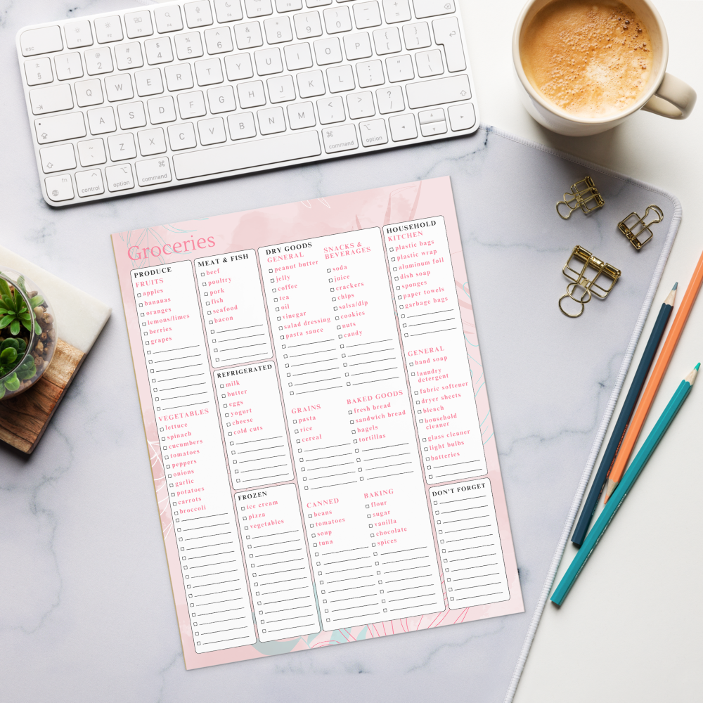 Grocery List Notepad