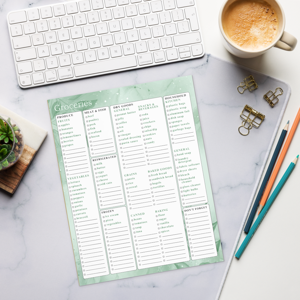 Grocery List Notepad