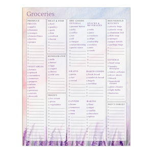 Lavender Fields Grocery List Notepad