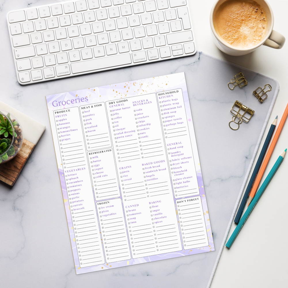 Grocery List Notepad