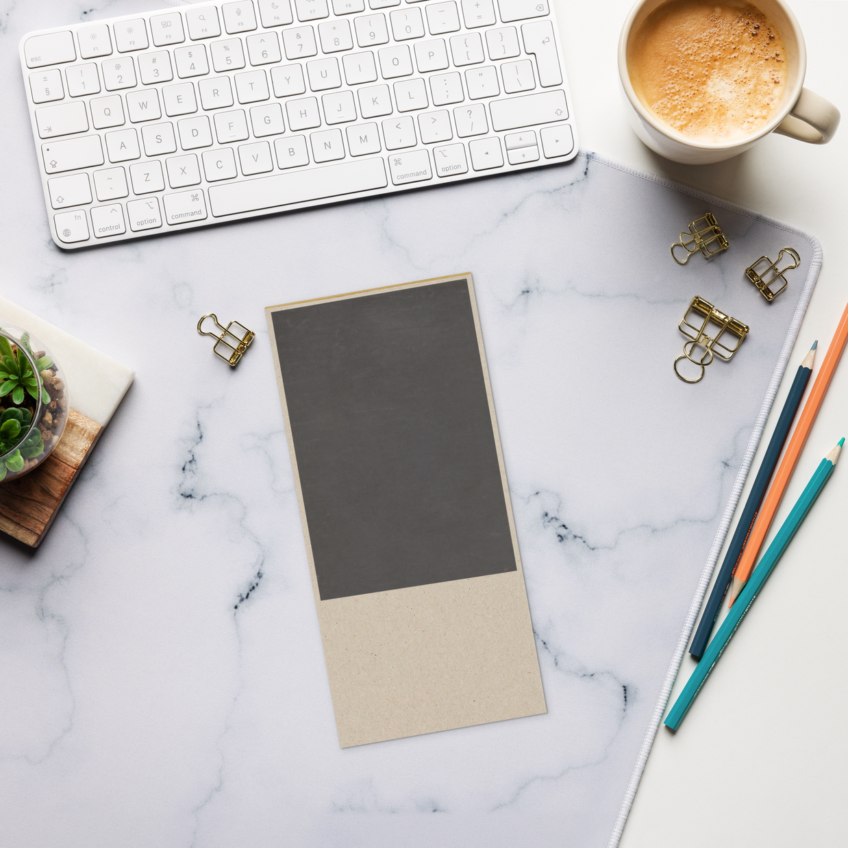 Caffeine Doodles Magnetic Notepad (Brown)