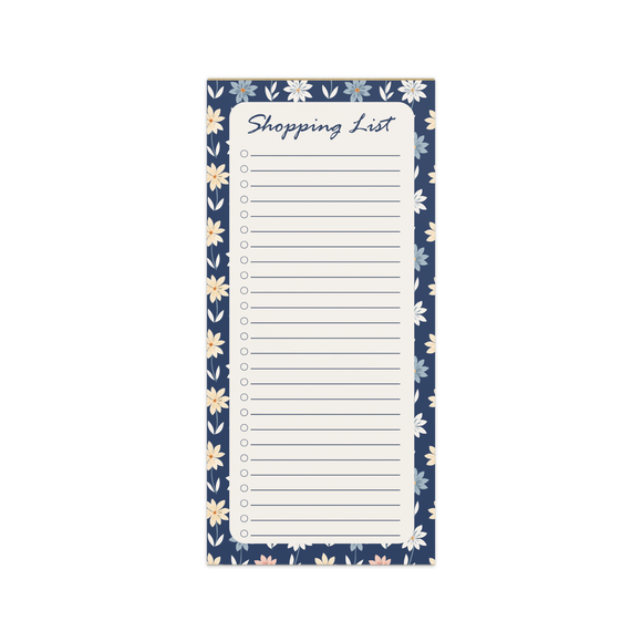 Twilight Blooms Magnetic Shopping List Notepad