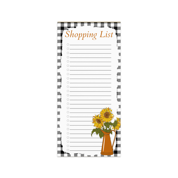 Country Blooms Magnetic Notepad