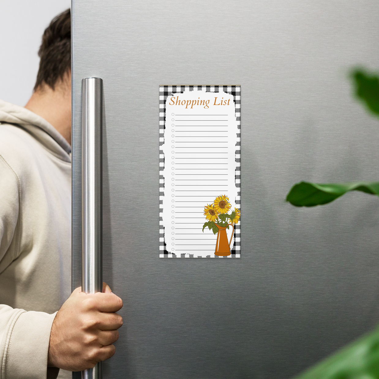 Country Blooms Magnetic Notepad