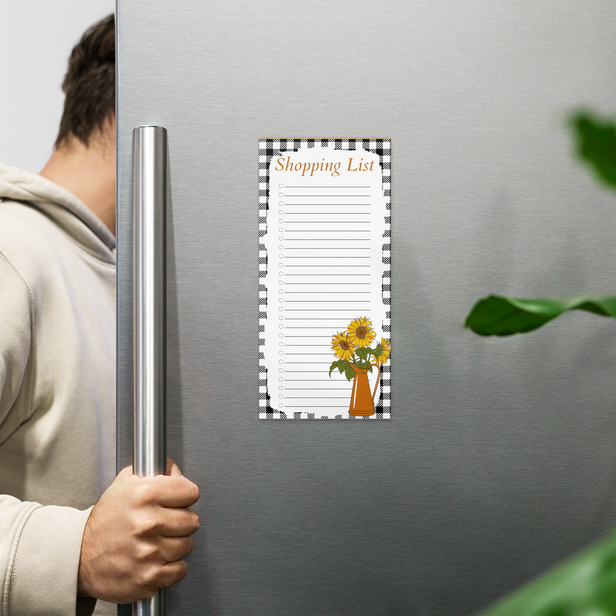 Country Blooms Magnetic Notepad