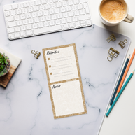 Caffeine Doodles Magnetic Notepad (Brown)