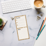 Caffeine Doodles Magnetic Notepad (Brown)