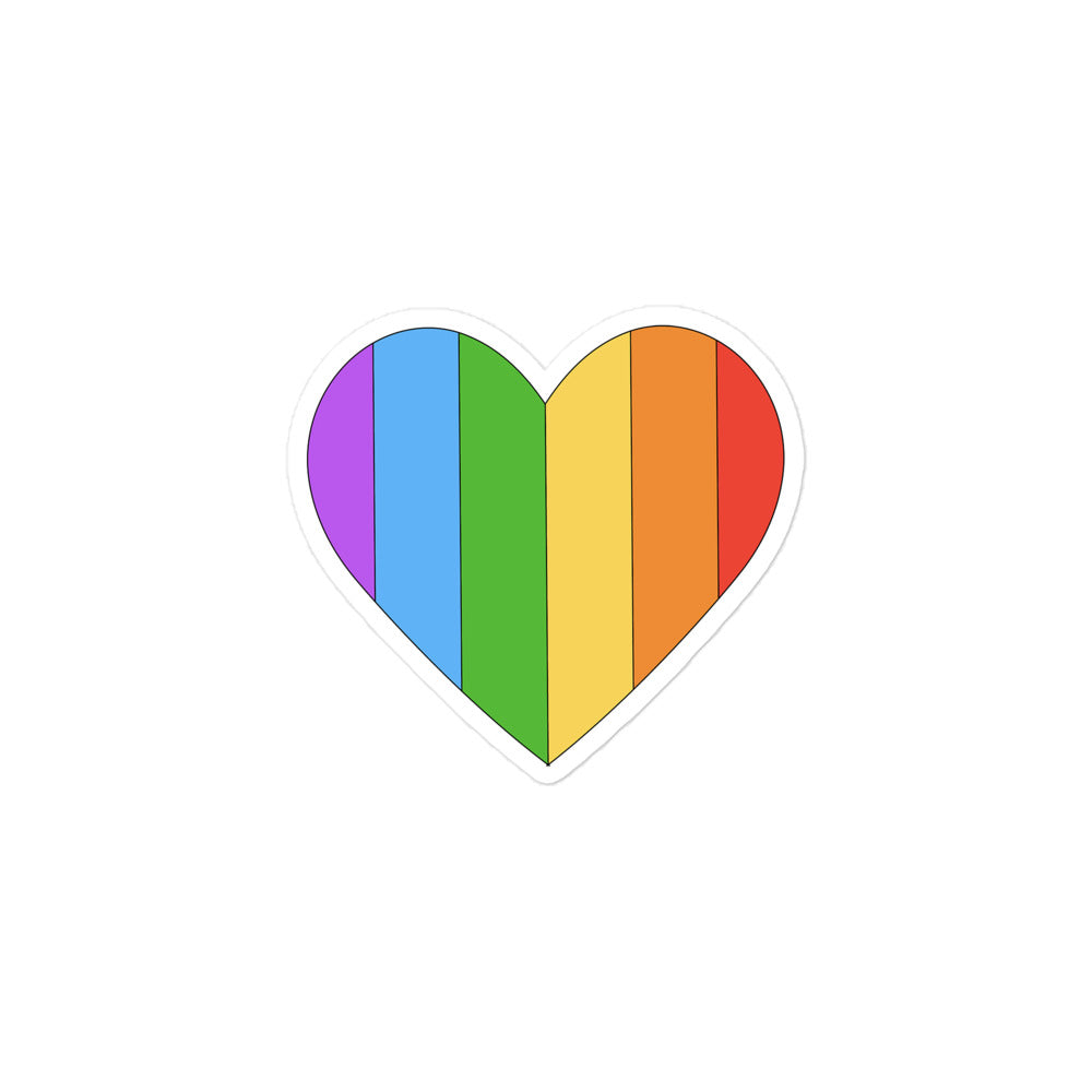 Pride Heart Kiss Cut Sticker