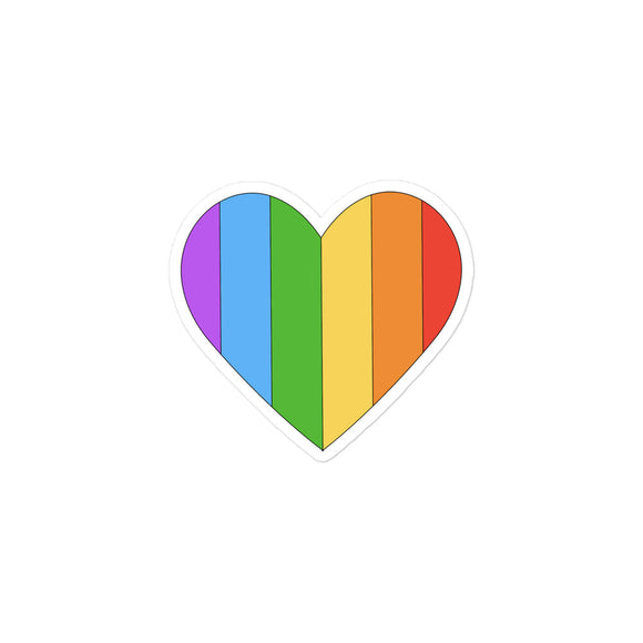Pride Heart Kiss Cut Sticker