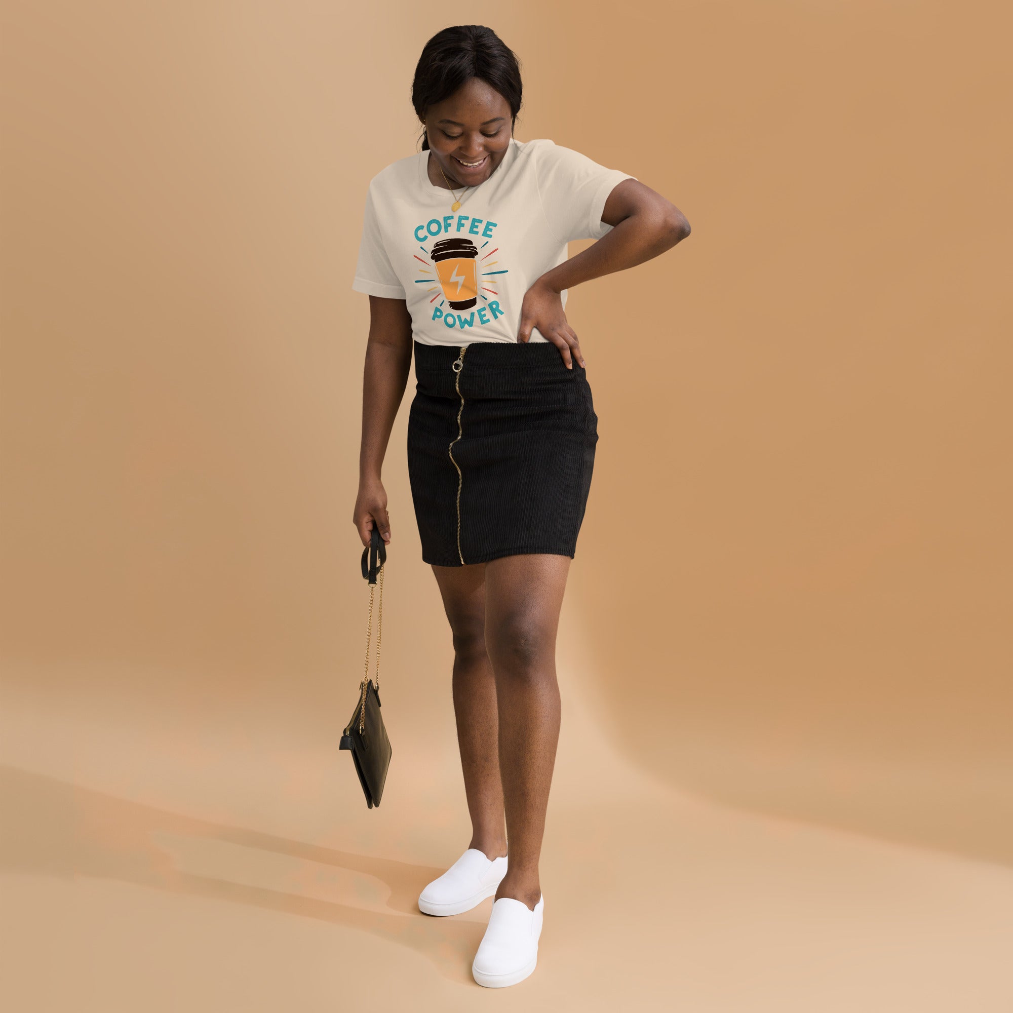 Coffee Power Retro Inspired Women's Graphic Tee