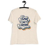 Keep Calm Drink Coffee Retro Inspired Women's Grahic Tee
